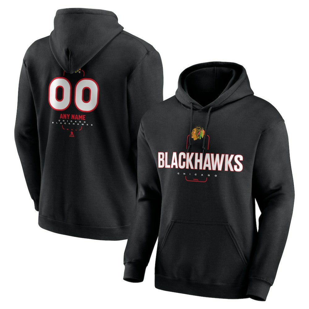 Chicago Blackhawks Personalized Name & Number Midfielder Pullover Hoodie Sale