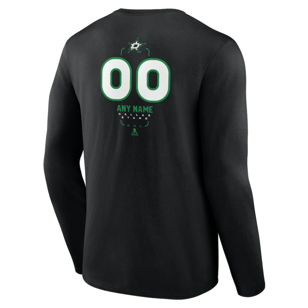 Dallas Stars Personalized Name & Number Midfielder Long Sleeve T-Shirt Outlet