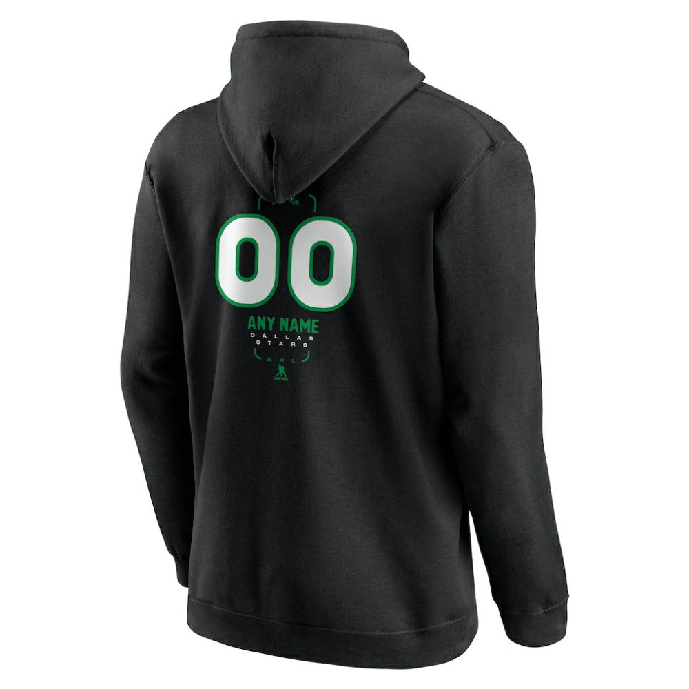 Dallas Stars Personalized Name & Number Midfielder Pullover Hoodie For Sale