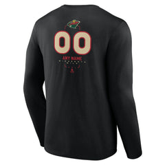 Minnesota Wild Personalized Name & Number Midfielder Long Sleeve T-Shirt On Sale