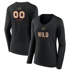 Minnesota Wild Women's Personalized Name & Number Midfielder Long Sleeve V-Neck T-Shirt Online