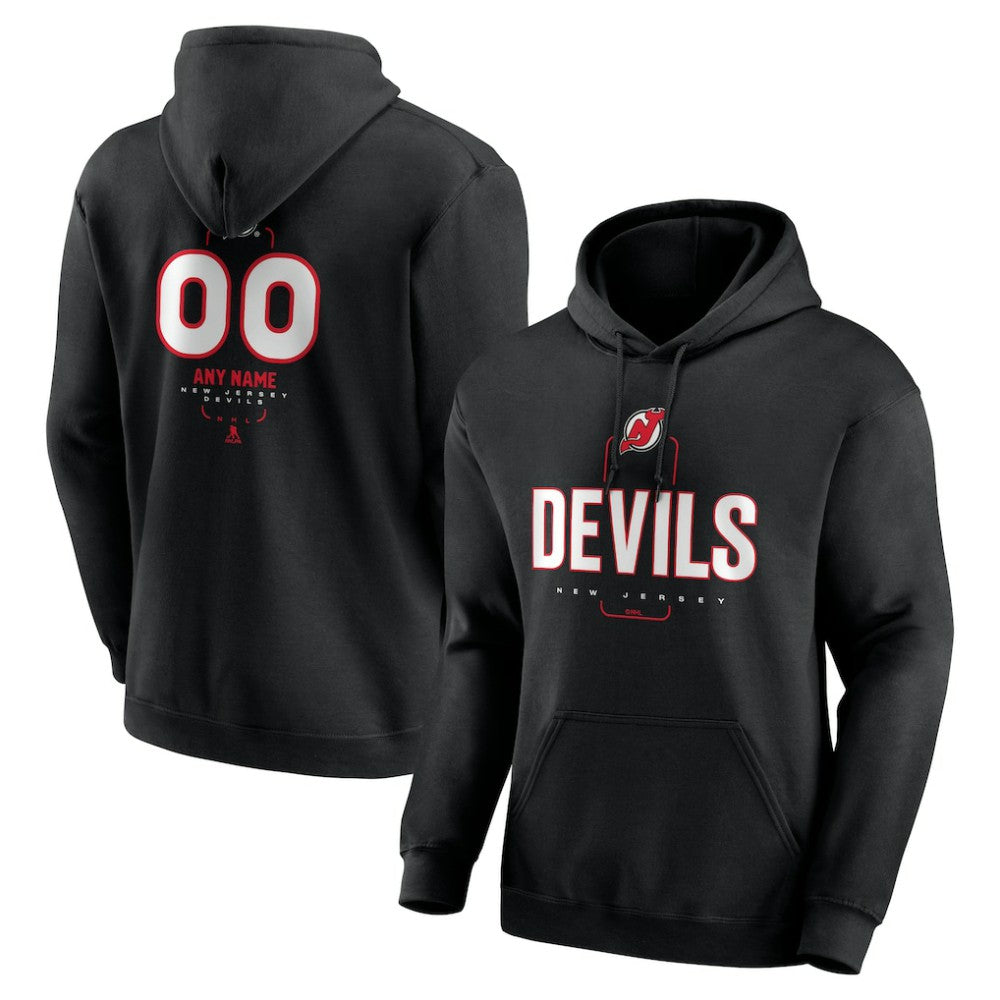New Jersey Devils Personalized Name & Number Midfielder Pullover Hoodie Outlet