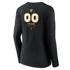 Pittsburgh Penguins Women's Personalized Name & Number Midfielder Long Sleeve V-Neck T-Shirt Sale