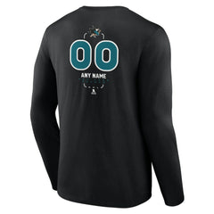 San Jose Sharks Personalized Name & Number Midfielder Long Sleeve T-Shirt Online