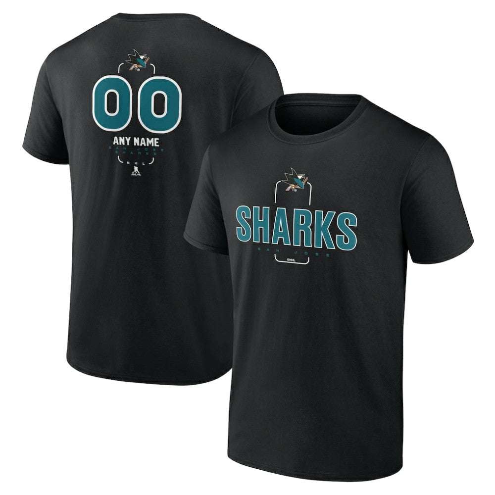 San Jose Sharks Personalized Name & Number Midfielder T-Shirt For Sale