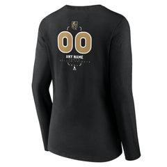 Vegas Golden Knights Women's Personalized Name & Number Midfielder Long Sleeve V-Neck T-Shirt Outlet