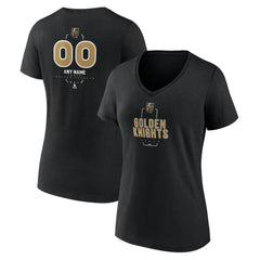 Vegas Golden Knights Women's Personalized Name & Number Midfielder V-Neck T-Shirt Outlet