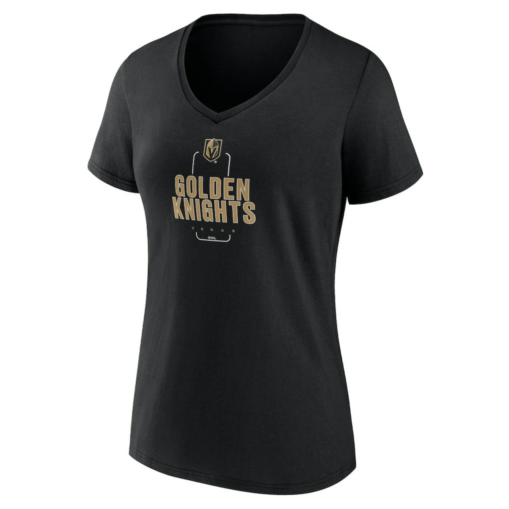 Vegas Golden Knights Women's Personalized Name & Number Midfielder V-Neck T-Shirt Outlet