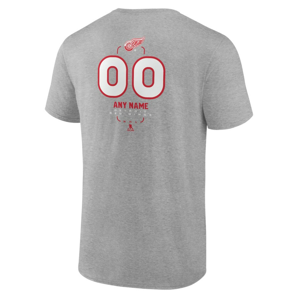 Detroit Red Wings Personalized Name & Number Midfielder T-Shirt Sale