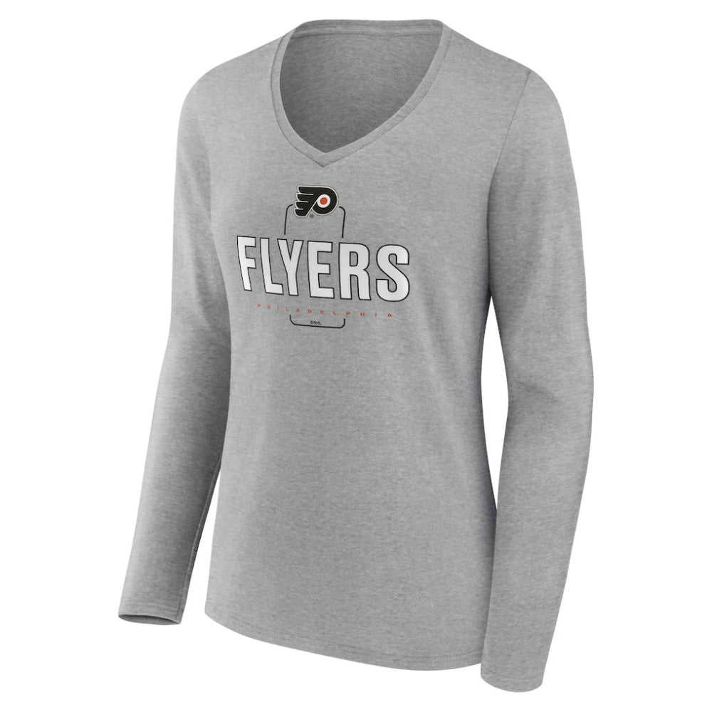 Philadelphia Flyers Women's Personalized Name & Number Midfielder Long Sleeve V-Neck T-Shirt Discount