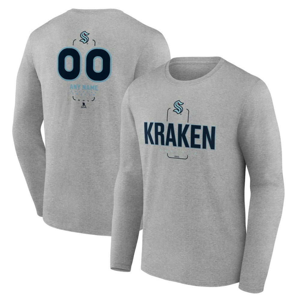 Seattle Kraken Personalized Name & Number Midfielder Long Sleeve T-Shirt Outlet
