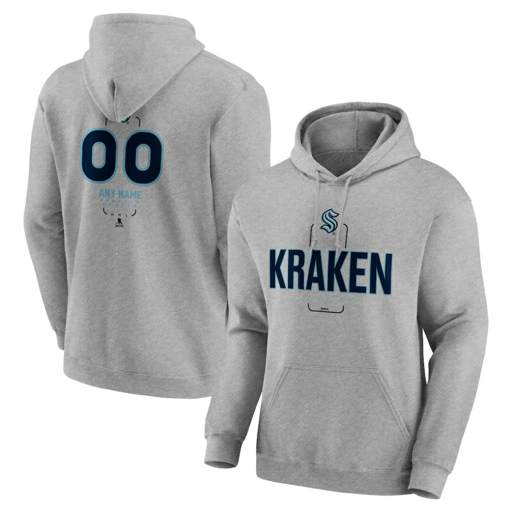 Seattle Kraken Personalized Name & Number Midfielder Pullover Hoodie For Sale