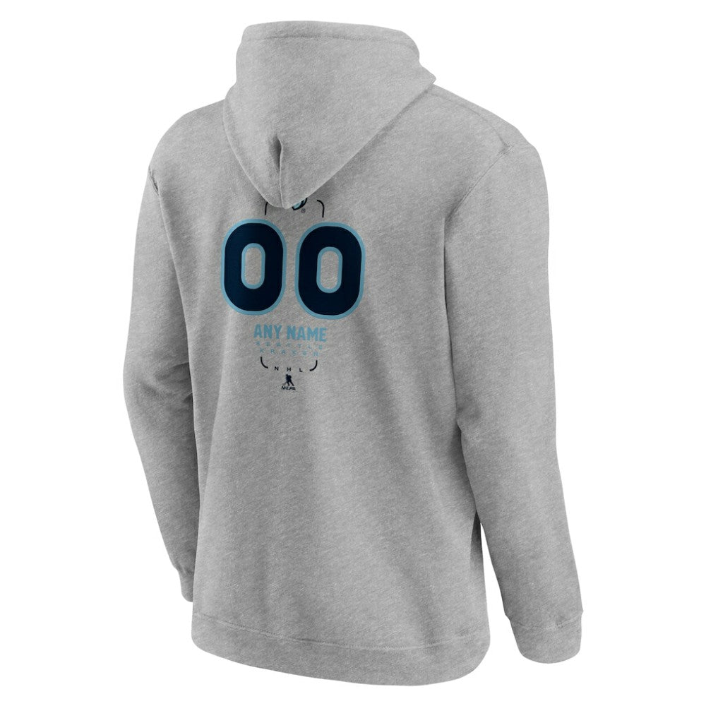 Seattle Kraken Personalized Name & Number Midfielder Pullover Hoodie For Sale