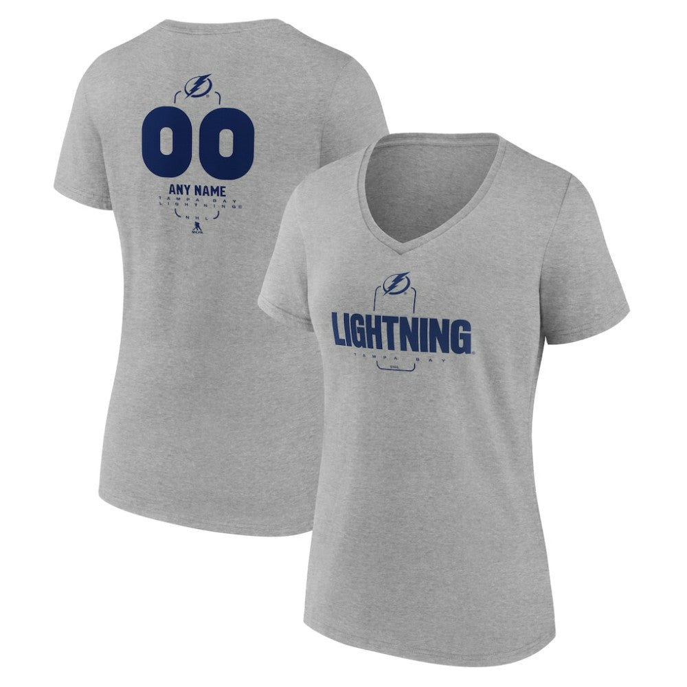 Tampa Bay Lightning Women's Personalized Name & Number Midfielder V-Neck T-Shirt Online
