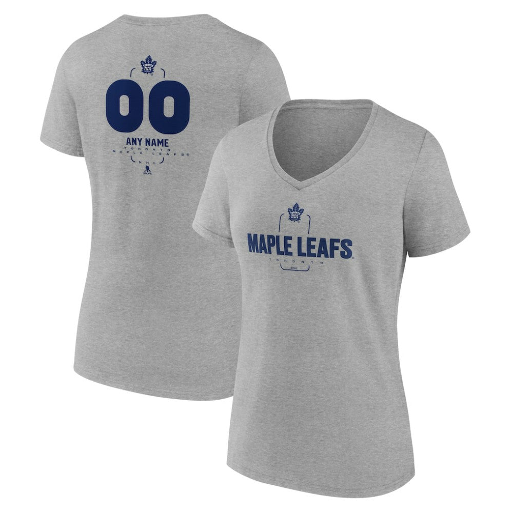 Toronto Maple Leafs Women's Personalized Name & Number Midfielder V-Neck T-Shirt Discount