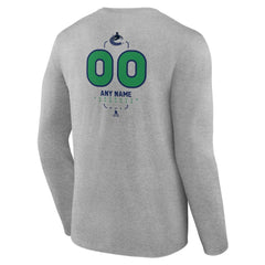 Vancouver Canucks Personalized Name & Number Midfielder Long Sleeve T-Shirt Online