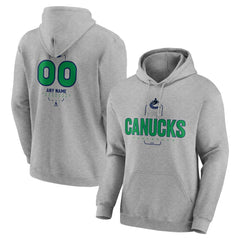Vancouver Canucks Personalized Name & Number Midfielder Pullover Hoodie Discount