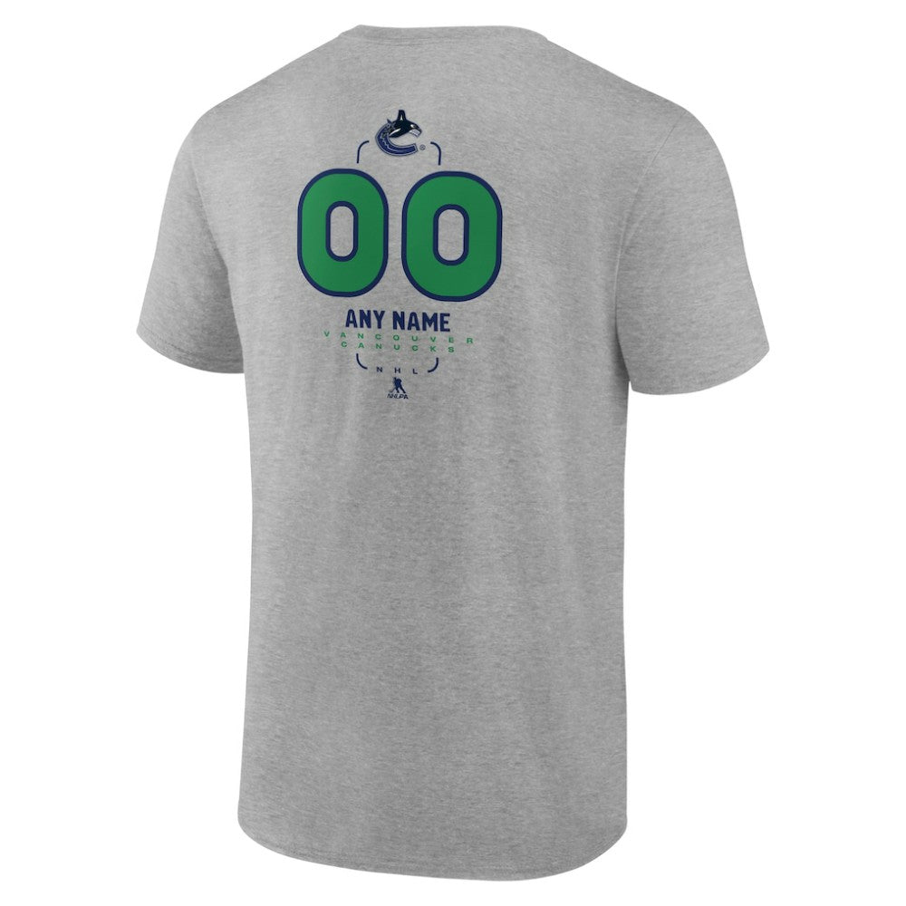 Vancouver Canucks Personalized Name & Number Midfielder T-Shirt Online