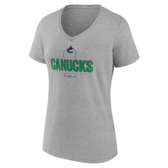 Vancouver Canucks Women's Personalized Name & Number Midfielder V-Neck T-Shirt Online