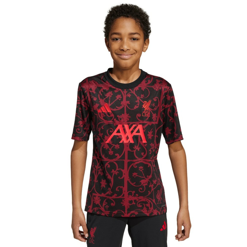 Liverpool Youth 2025/26 Pre-Match AEROREADY Top Black - Adidas