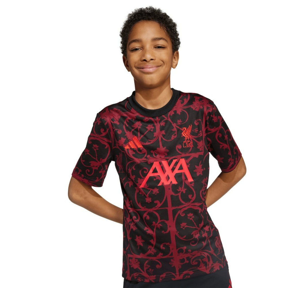 Liverpool Youth 2025/26 Pre-Match AEROREADY Top Black - Adidas