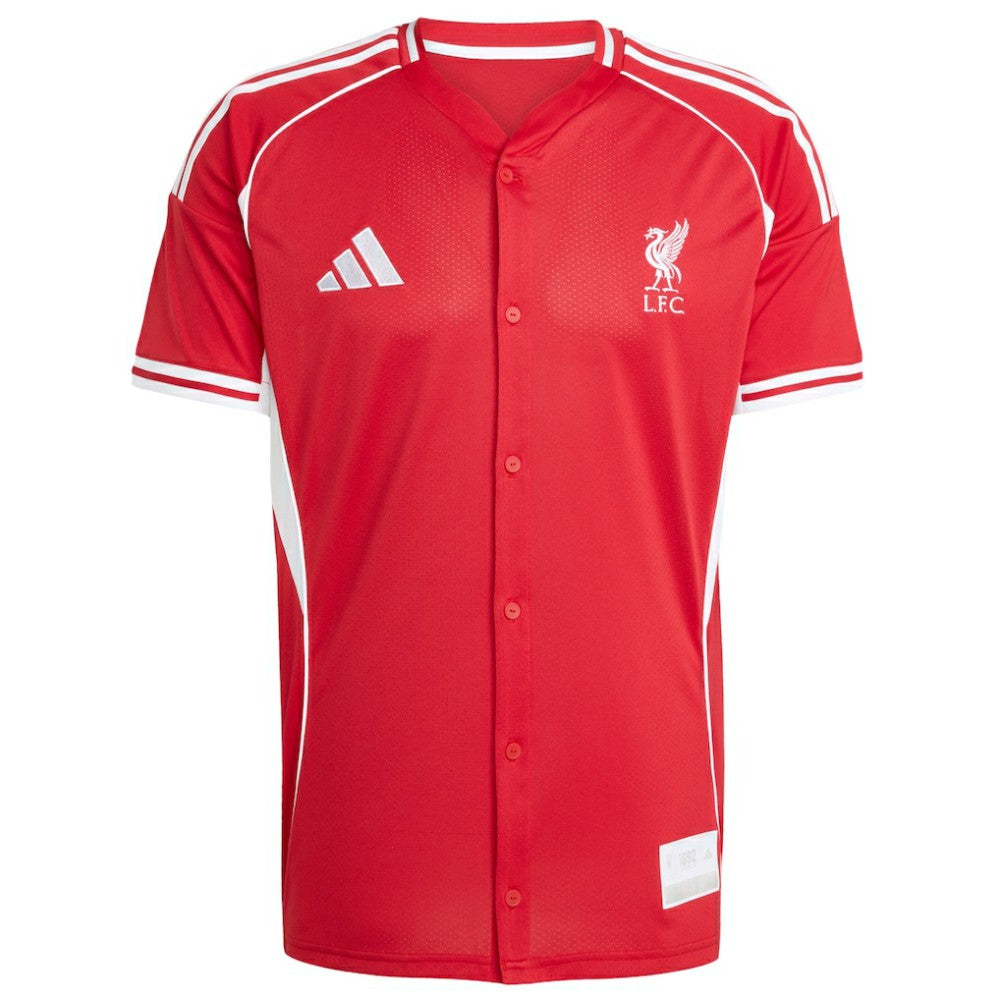 Liverpool Full-Button Baseball Jersey Red - Adidas