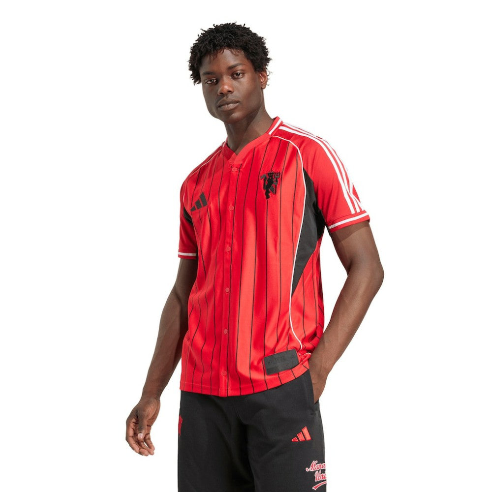 Manchester United US Pack Full-Button Baseball Jersey Red - Adidas