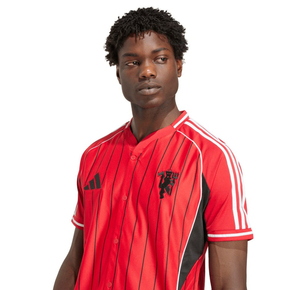 Manchester United US Pack Full-Button Baseball Jersey Red - Adidas