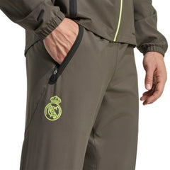 Real Madrid 2025/26 Tiro Vis Tech AEROREADY Travel Pants Olive - Adidas