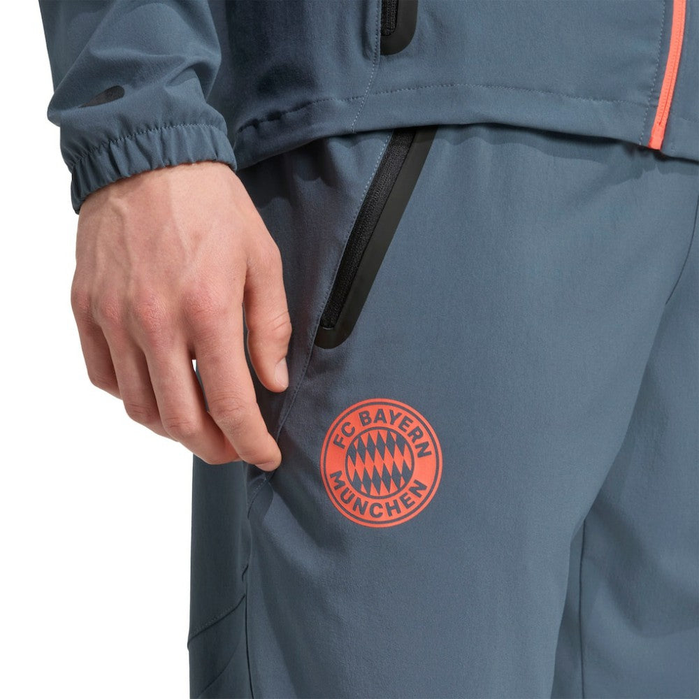 Bayern Munich 2025/26 Tiro Vis Tech AEROREADY Travel Pants Gray - Adidas