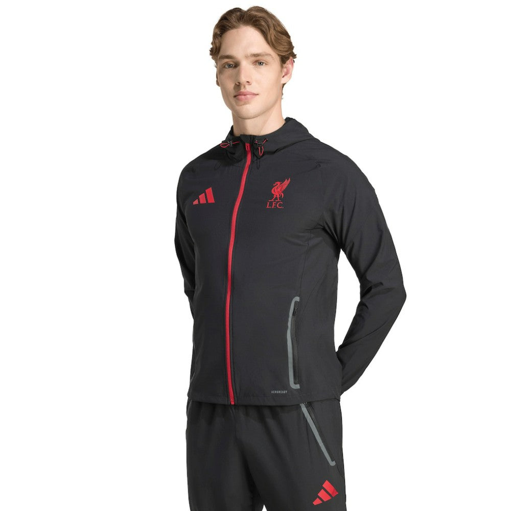 Liverpool 2025/26 Tiro Vis Tech Travel Jacket Black - Adidas