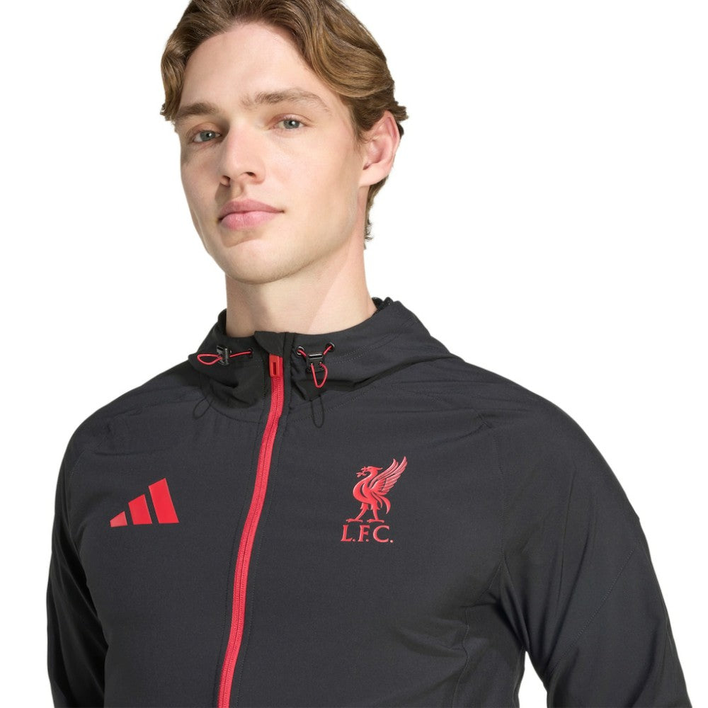Liverpool 2025/26 Tiro Vis Tech Travel Jacket Black - Adidas