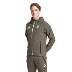 Real Madrid 2025/26 Tiro Vis Tech Travel Jacket Olive - Adidas