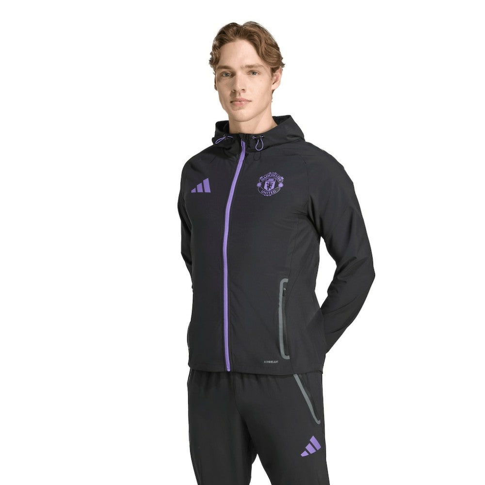 Manchester United 2025/26 Tiro Vis Tech Travel Jacket Black - Adidas