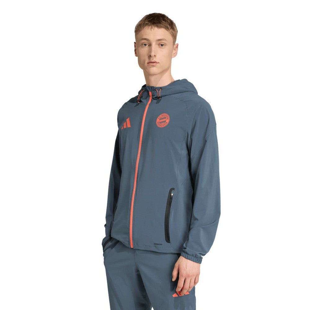 Bayern Munich 2025/26 Tiro Vis Tech Travel Jacket Gray - Adidas