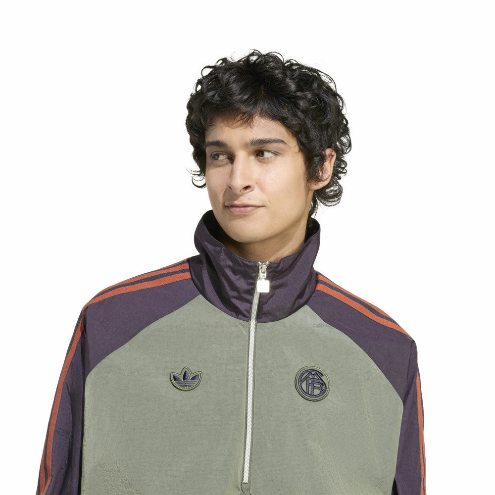 Bayern Munich Terrace Icons Half-Zip Jacket Green - Adidas