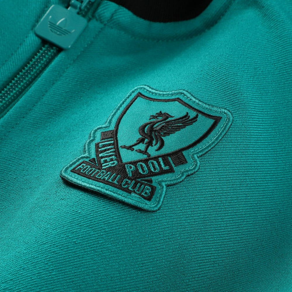 Liverpool Youth Terrace Icons Full-Zip Track Jacket Green - Adidas