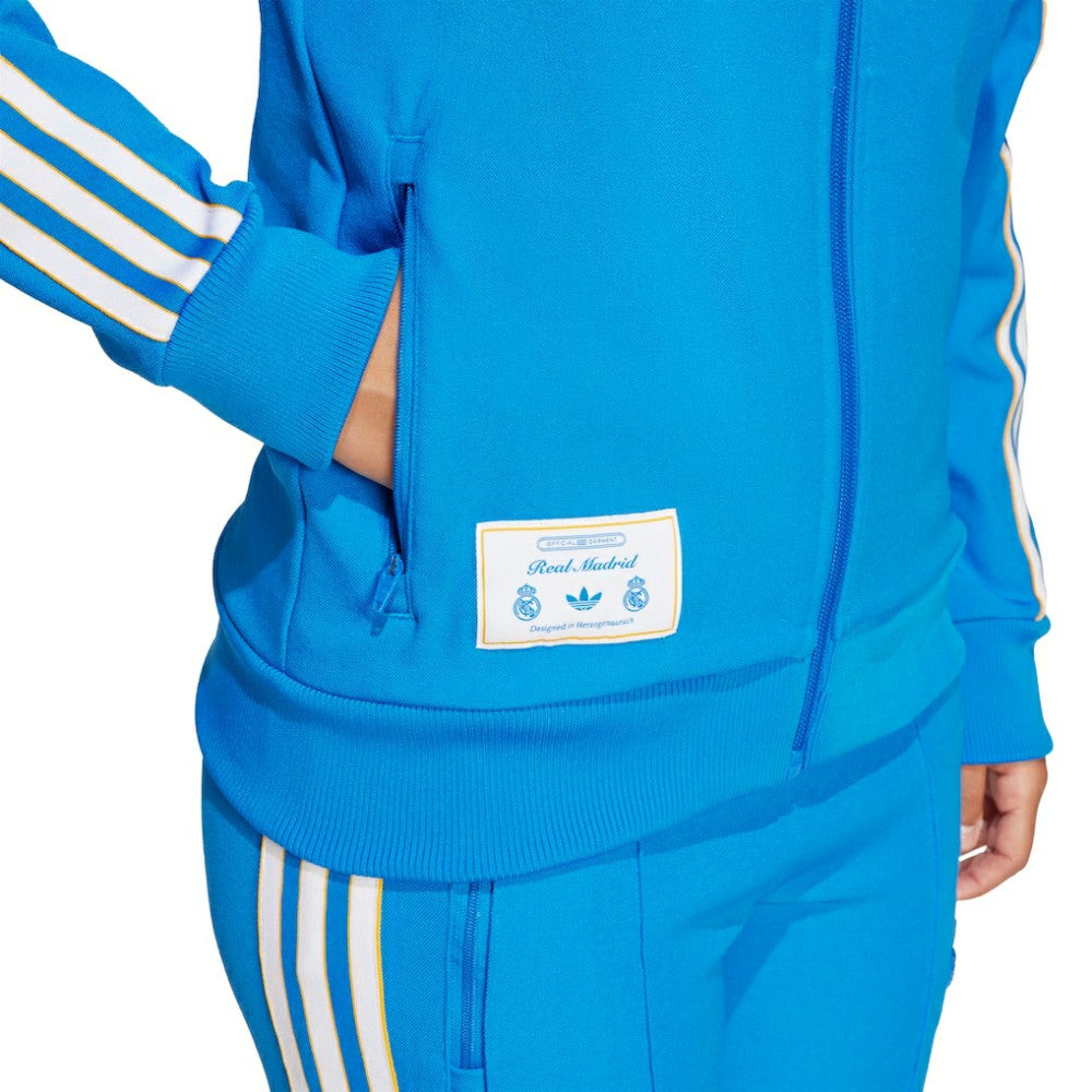 Real Madrid Youth Terrace Icons Full-Zip Track Jacket Blue - Adidas