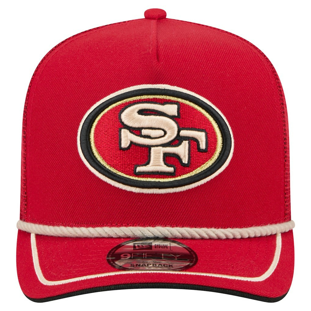San Francisco 49ers New Era Vintage Team Rope A-Frame Trucker 9FIFTY Snapback Hat