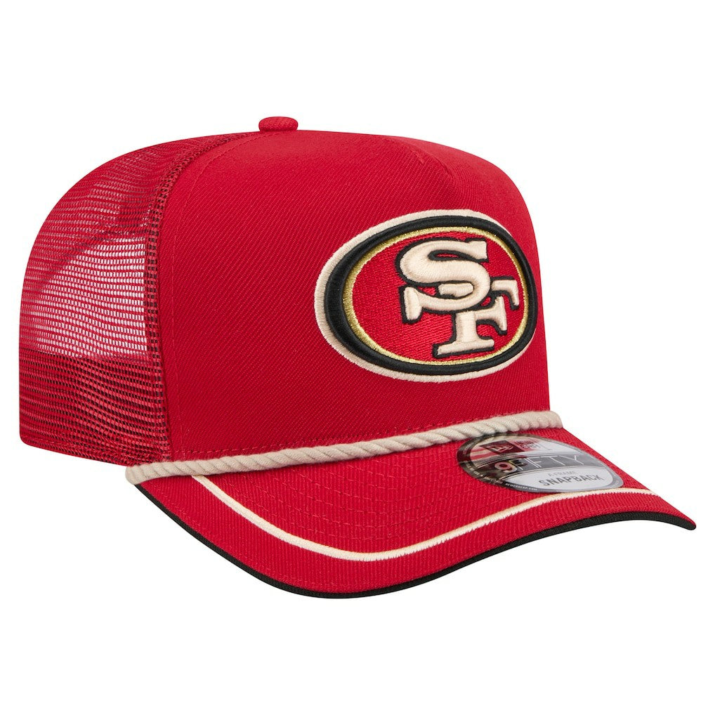 San Francisco 49ers New Era Vintage Team Rope A-Frame Trucker 9FIFTY Snapback Hat