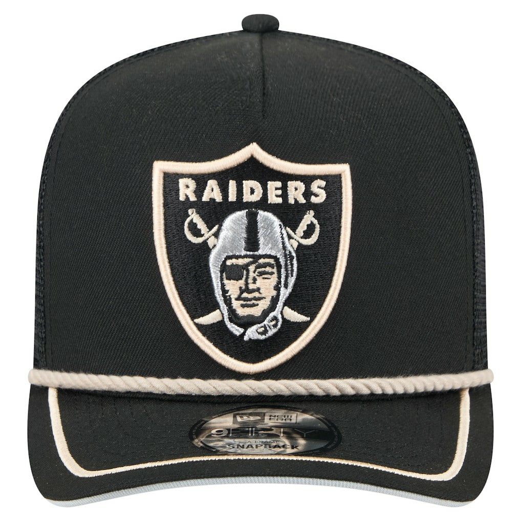 Las Vegas Raiders New Era Vintage Team Rope A-Frame Trucker 9FIFTY Snapback Hat
