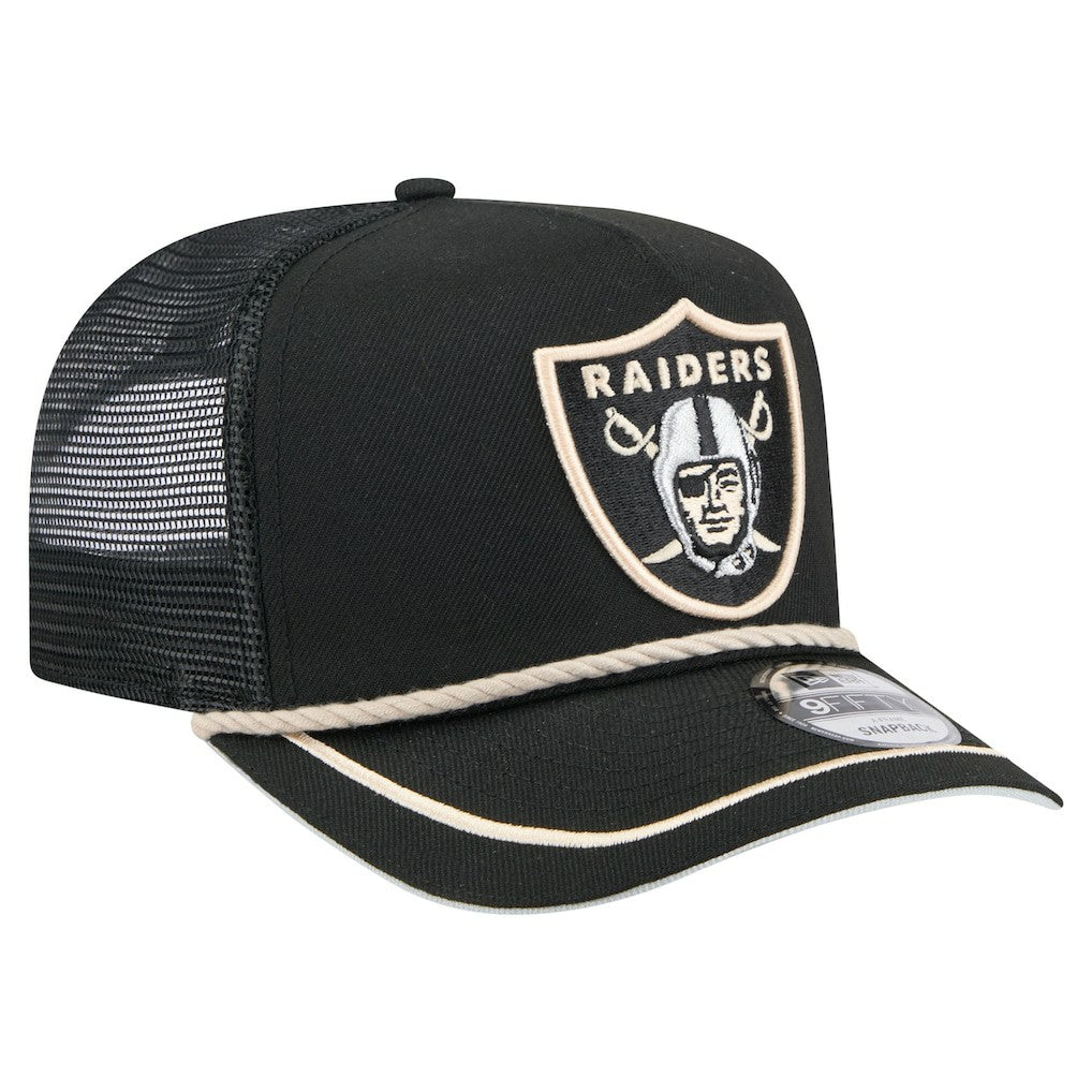 Las Vegas Raiders New Era Vintage Team Rope A-Frame Trucker 9FIFTY Snapback Hat