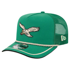 Philadelphia Eagles New Era Vintage Team Rope A-Frame Trucker 9FIFTY Snapback Hat