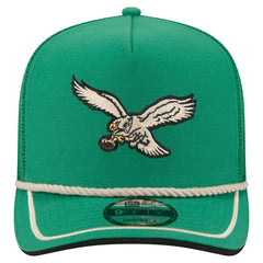 Philadelphia Eagles New Era Vintage Team Rope A-Frame Trucker 9FIFTY Snapback Hat