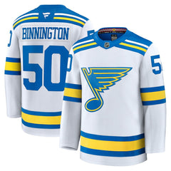 Jordan Binnington St. Louis Blues Fanatics Away Premium Player Jersey Outlet