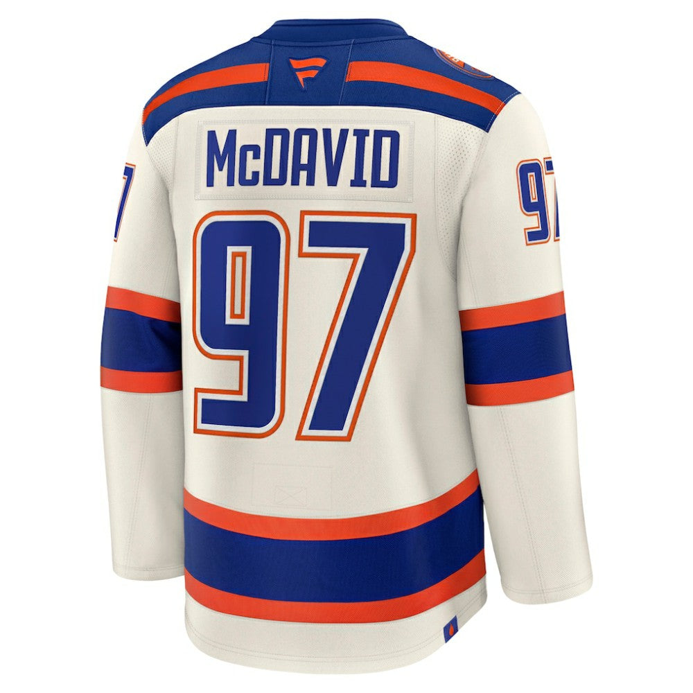 Connor McDavid Edmonton Oilers Fanatics Alternate Premium Jersey On Sale
