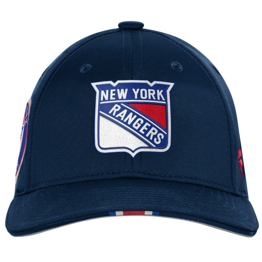 New York Rangers Fanatics Youth 2025 NHL Draft Authentic Pro On-Stage Podium Adjustable Hat On Sale