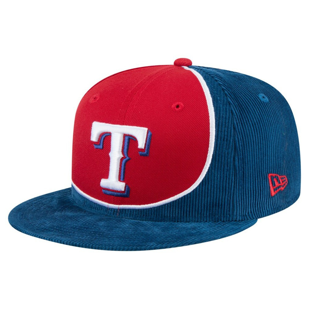 Texas Rangers New Era Retro Split Corduroy Snapback Hat | MLB On Sale