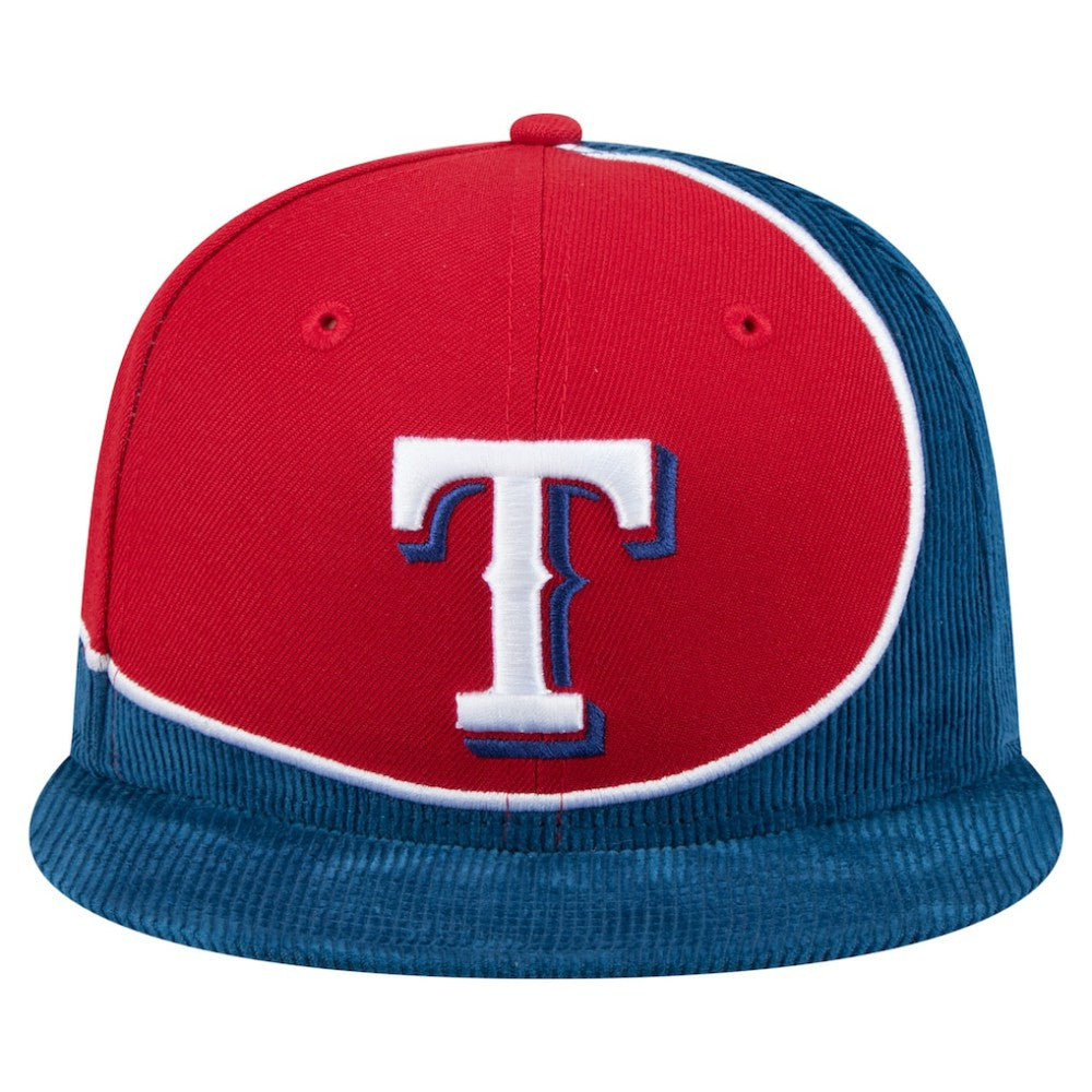 Texas Rangers New Era Retro Split Corduroy Snapback Hat | MLB On Sale