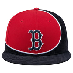 Boston Red Sox New Era Retro Split Corduroy Snapback Hat | MLB Discount